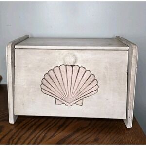 Vintage Cornwall Wooden Bread Box Country Cottage Kitchen Counter 16X10X10" RARE